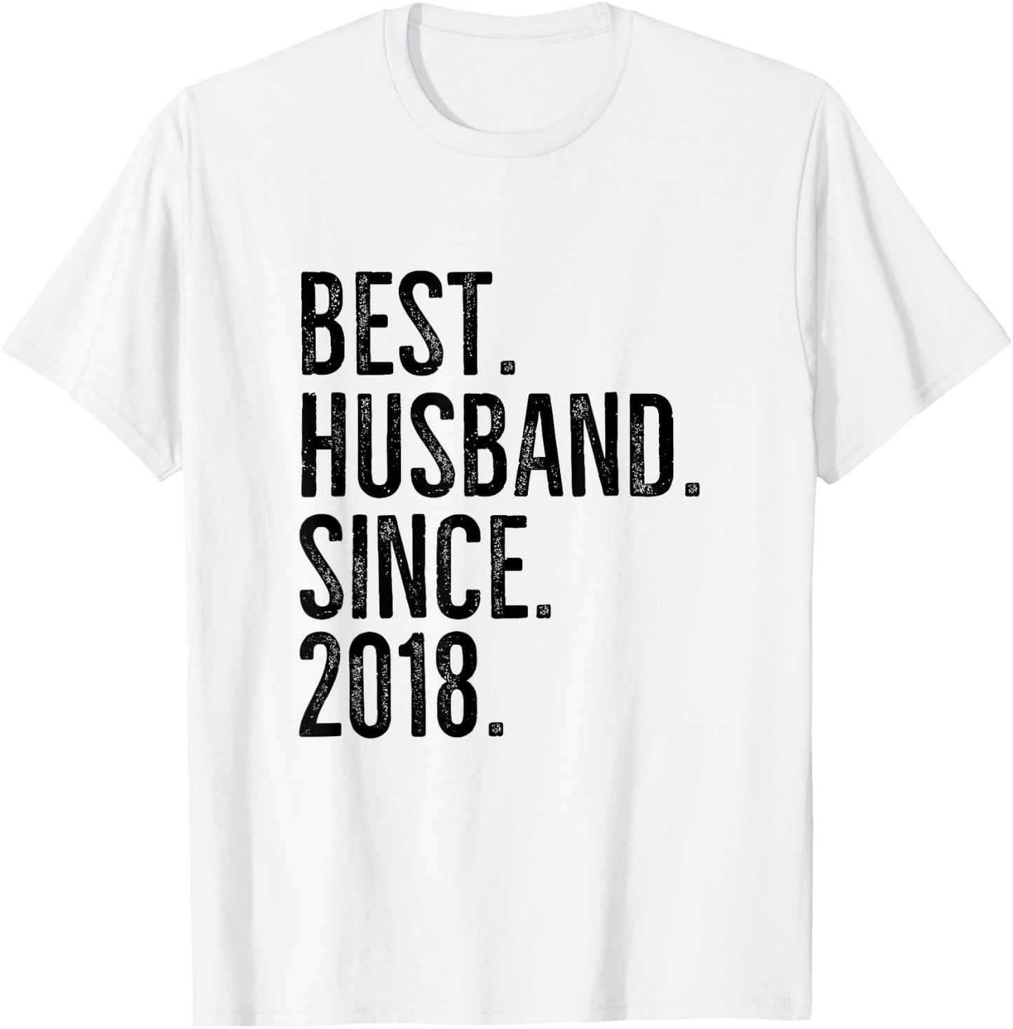 Best Husband Since 2018 Epic Couple Wedding Anniversary T-Shirt - T-Shirt | White