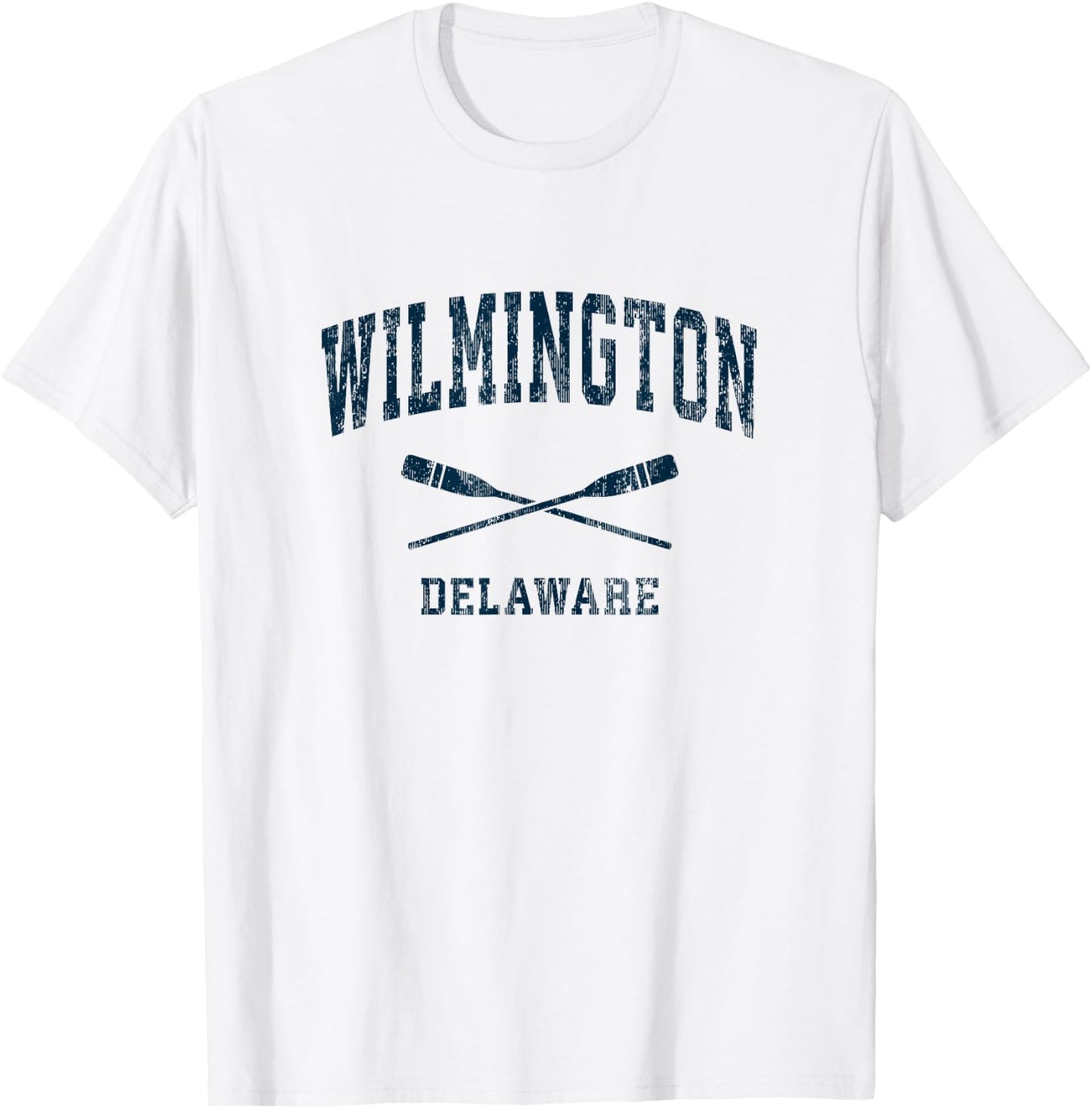 Wilmington Delaware Vintage Nautical Paddles Sports Oars T-Shirt - T-Shirt | White