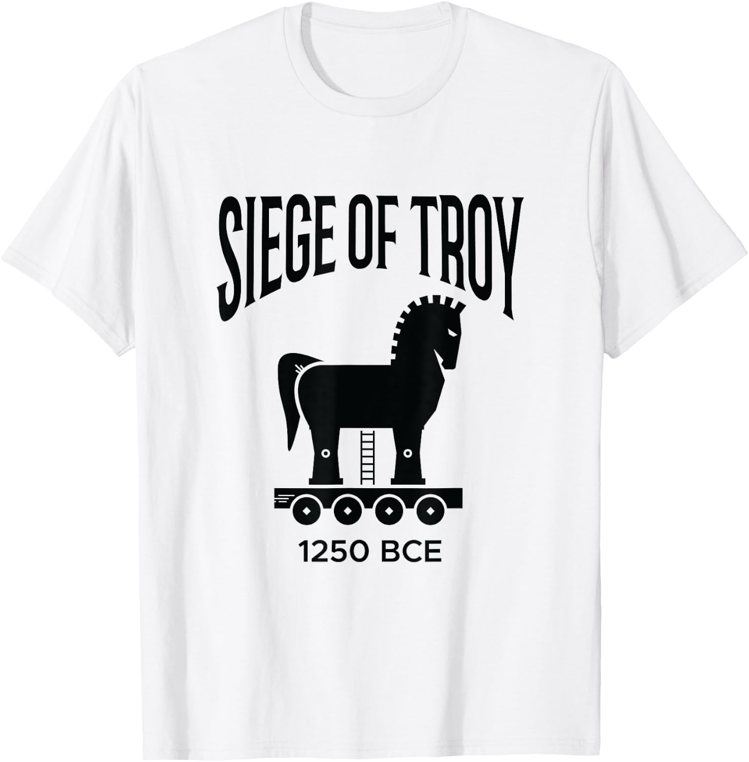 Siege of Troy Trojan Horse Trojan War Greek Mythology T-Shirt - T-Shirt | White