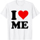 Heart Red I Love Me T-Shirt - T-Shirt | White