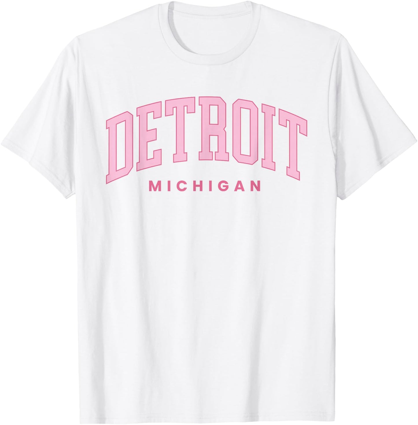 Retro Detroit Michigan Vintage Preppy Throwback Girls Kid T-Shirt - T-Shirt | White