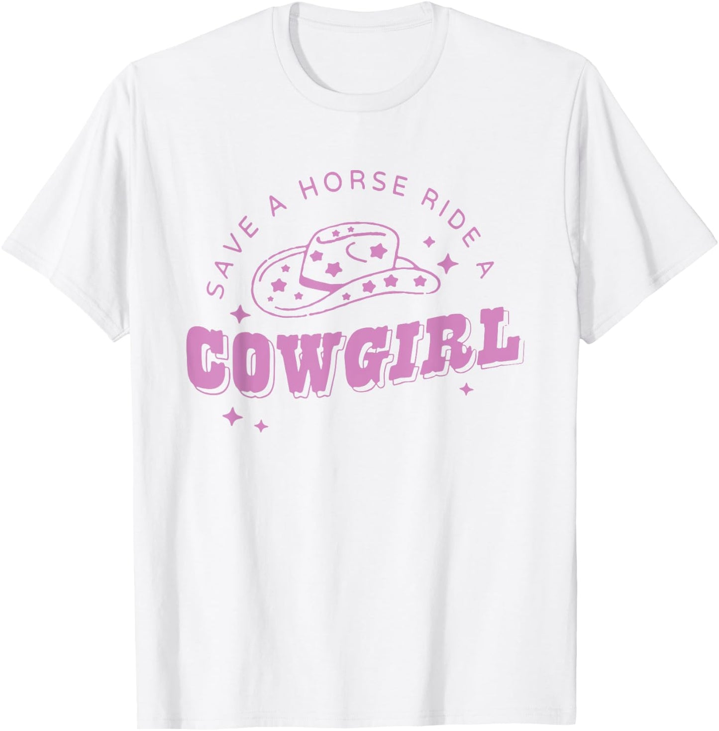 Save a Horse Ride a Cowgirl Lesbian Western Subtle Pride T-Shirt - T-Shirt | White