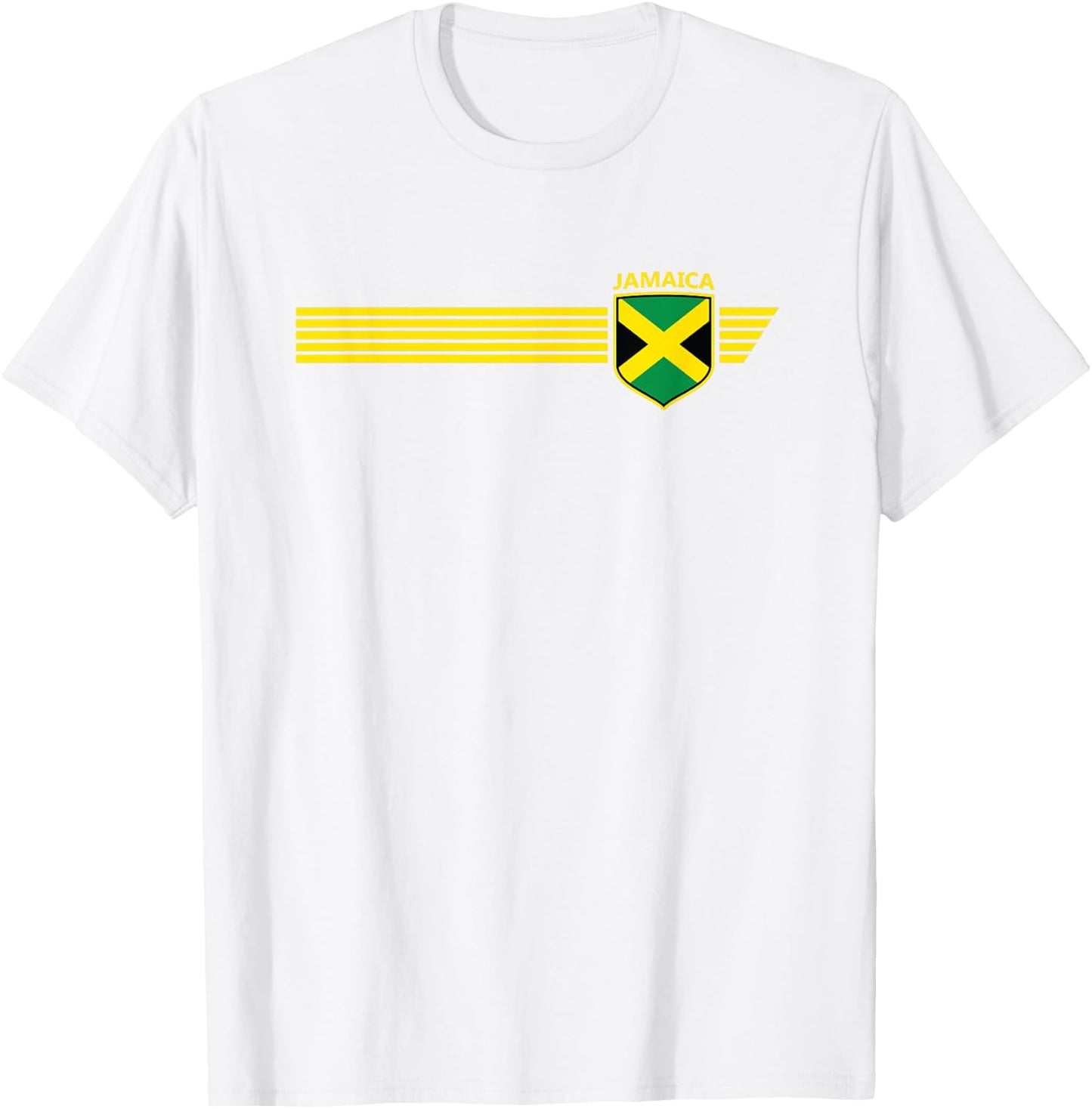 Jamaica Flag Jamaican Vintage Athletic Throwback Souvenir T-Shirt - T-Shirt | White