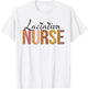 Leopard Lactation Nurse Gifts Nursing Apparel T-Shirt - T-Shirt | White