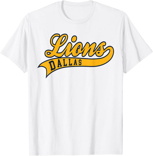 Dallas Lions Baseball T-Shirt - T-Shirt | White