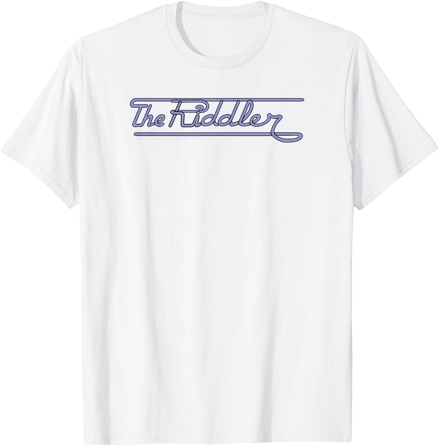 DC Comics Batman The Riddler Vintage Neon Logo T-Shirt - T-Shirt | White