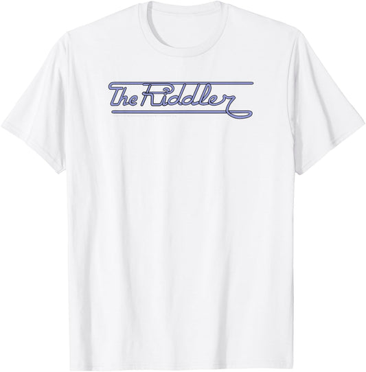 DC Comics Batman The Riddler Vintage Neon Logo T-Shirt - T-Shirt | White
