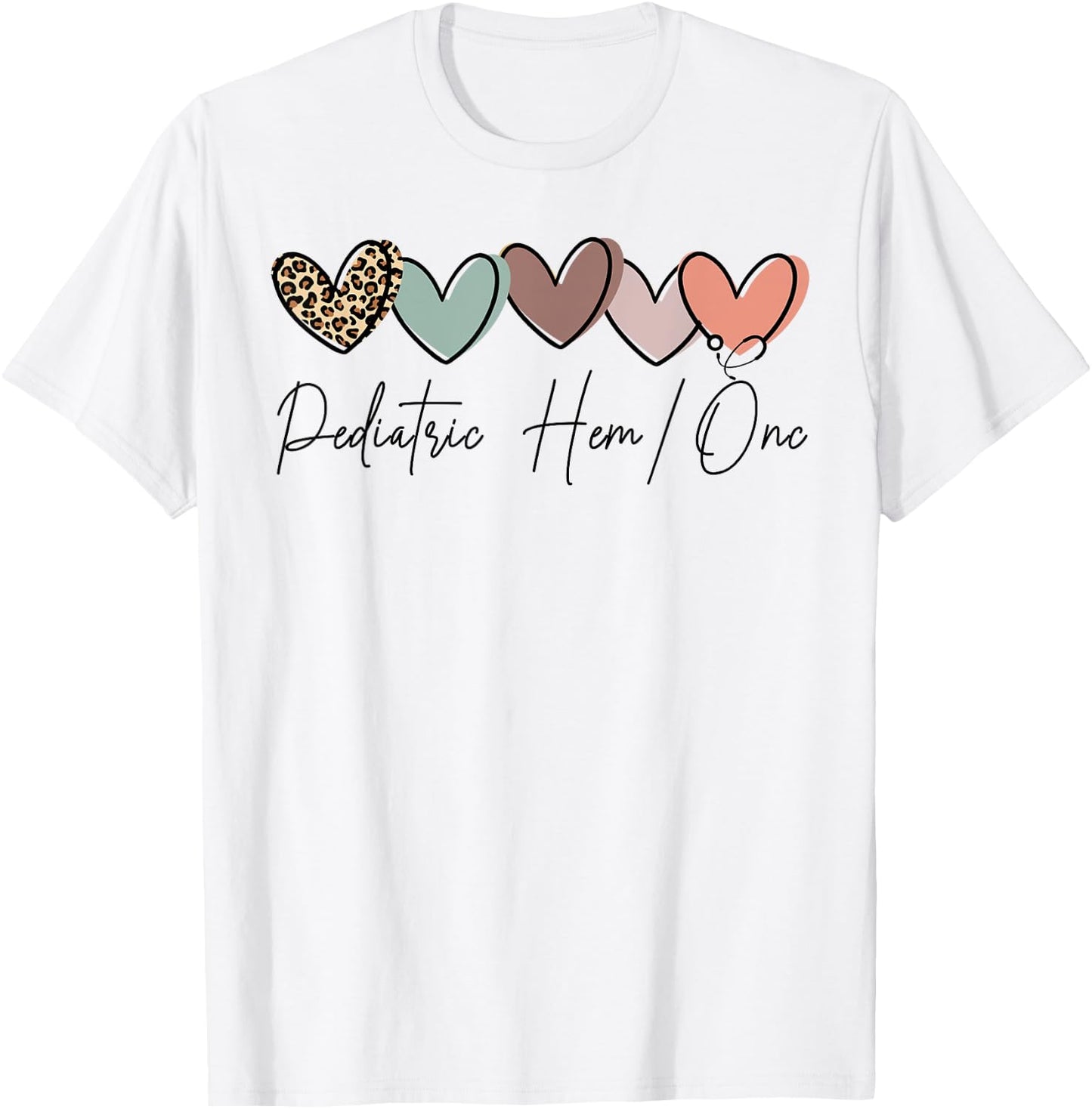 Pediatric Hematology Oncology, Leopard Peds Hem Onc Nurse T-Shirt - T-Shirt | White