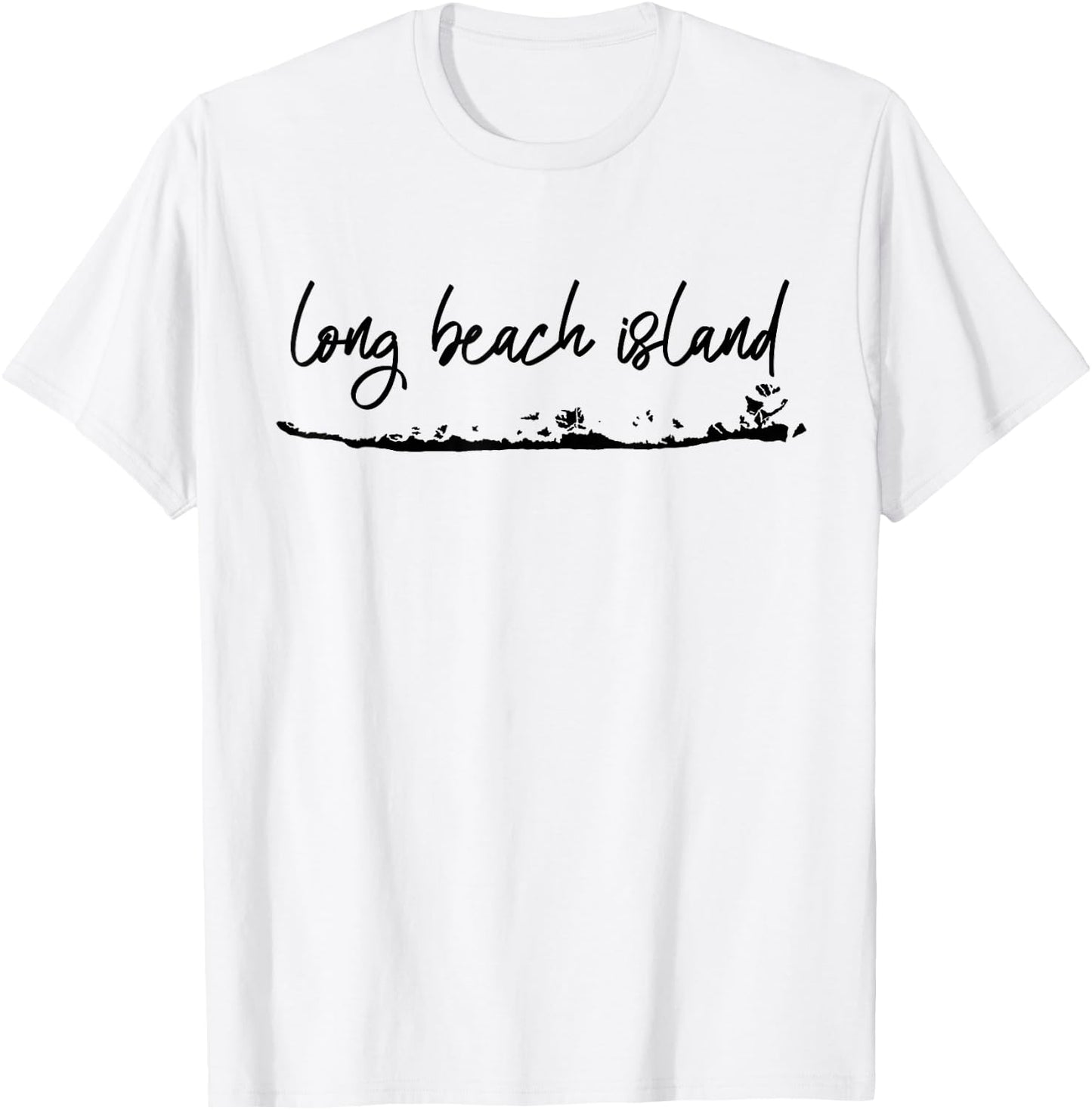 LBI: Long Beach Island, NJ Photo Beach, Ocean, Lighthouse T-Shirt - T-Shirt | White