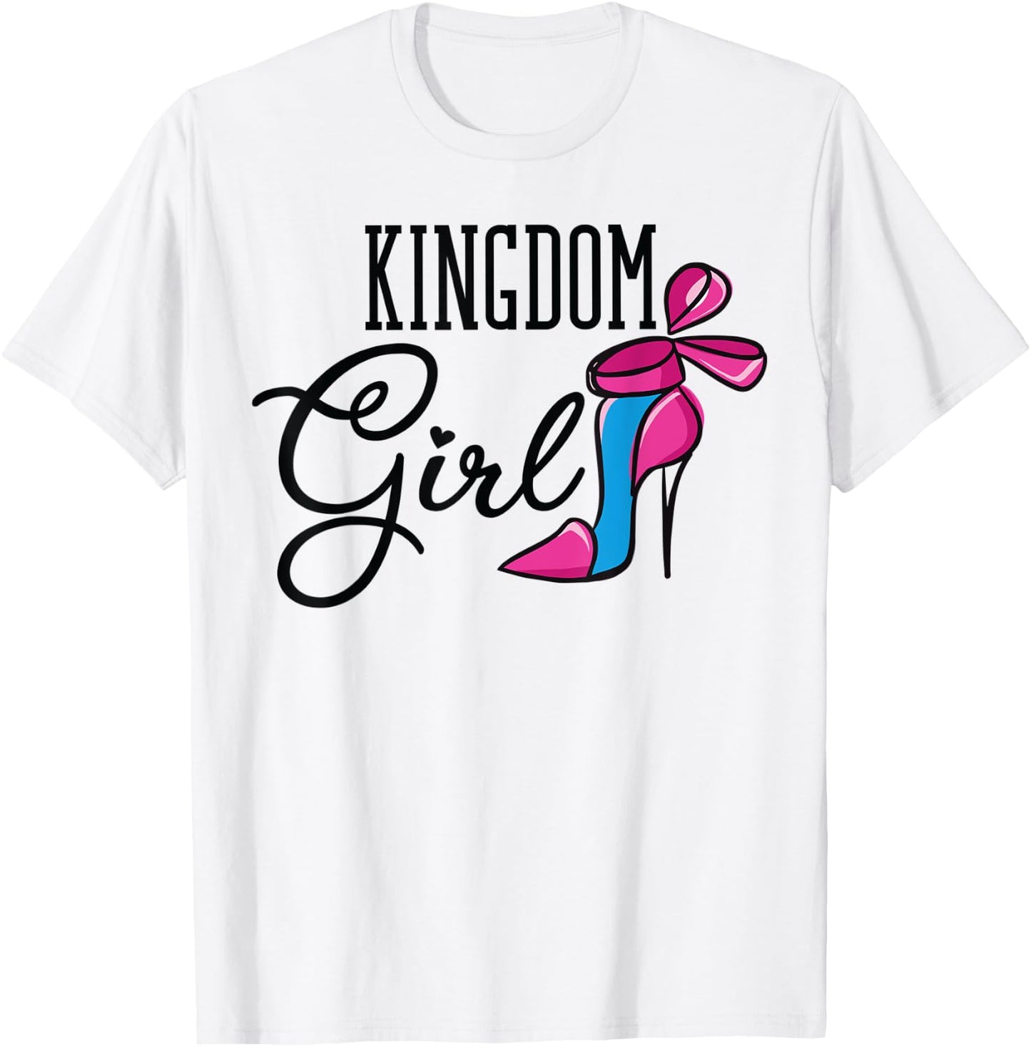 Kingdom Girl with High Heels T-Shirt - T-Shirt | White