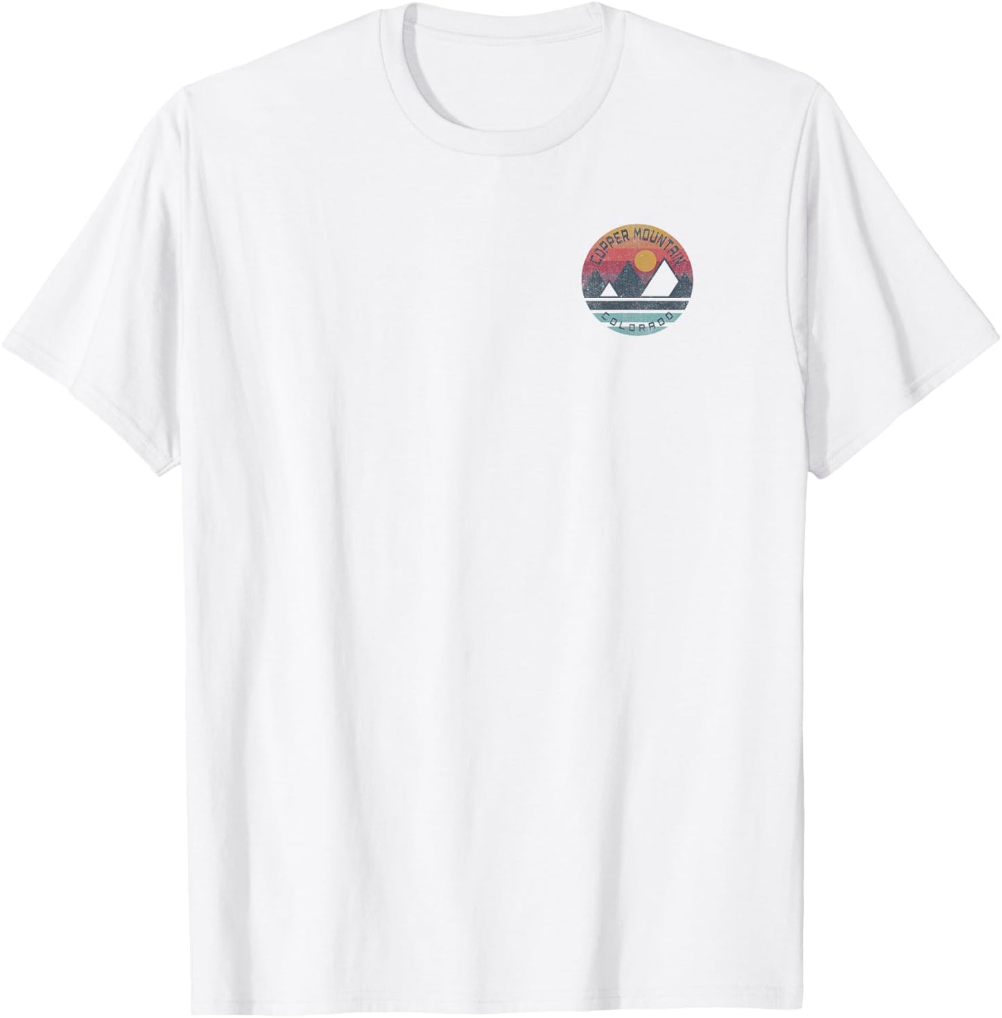 Copper Mountain, Colorado Mountain Graphic T-Shirt - T-Shirt | White