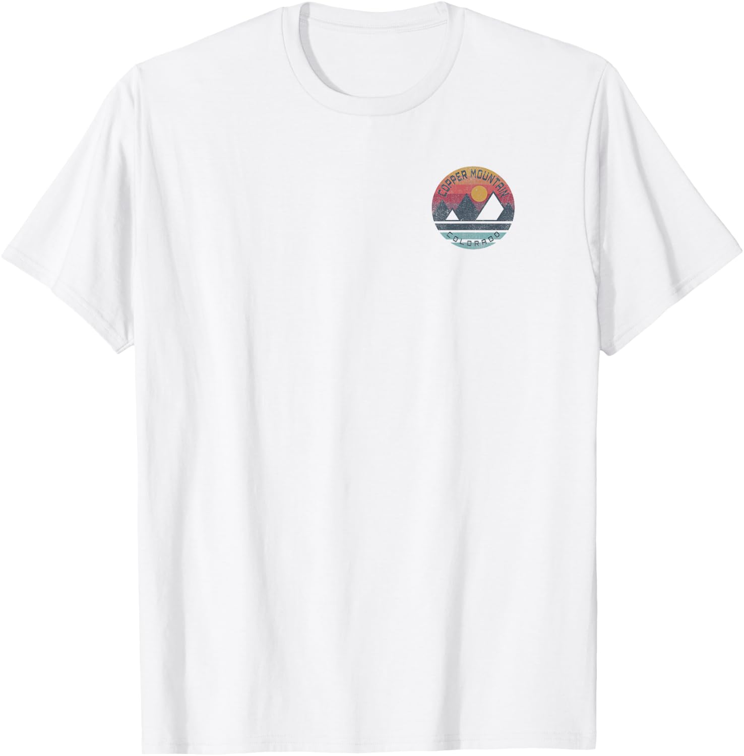 Copper Mountain, Colorado Mountain Graphic T-Shirt - T-Shirt | White