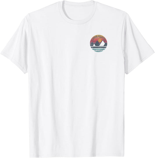 Copper Mountain, Colorado Mountain Graphic T-Shirt - T-Shirt | White
