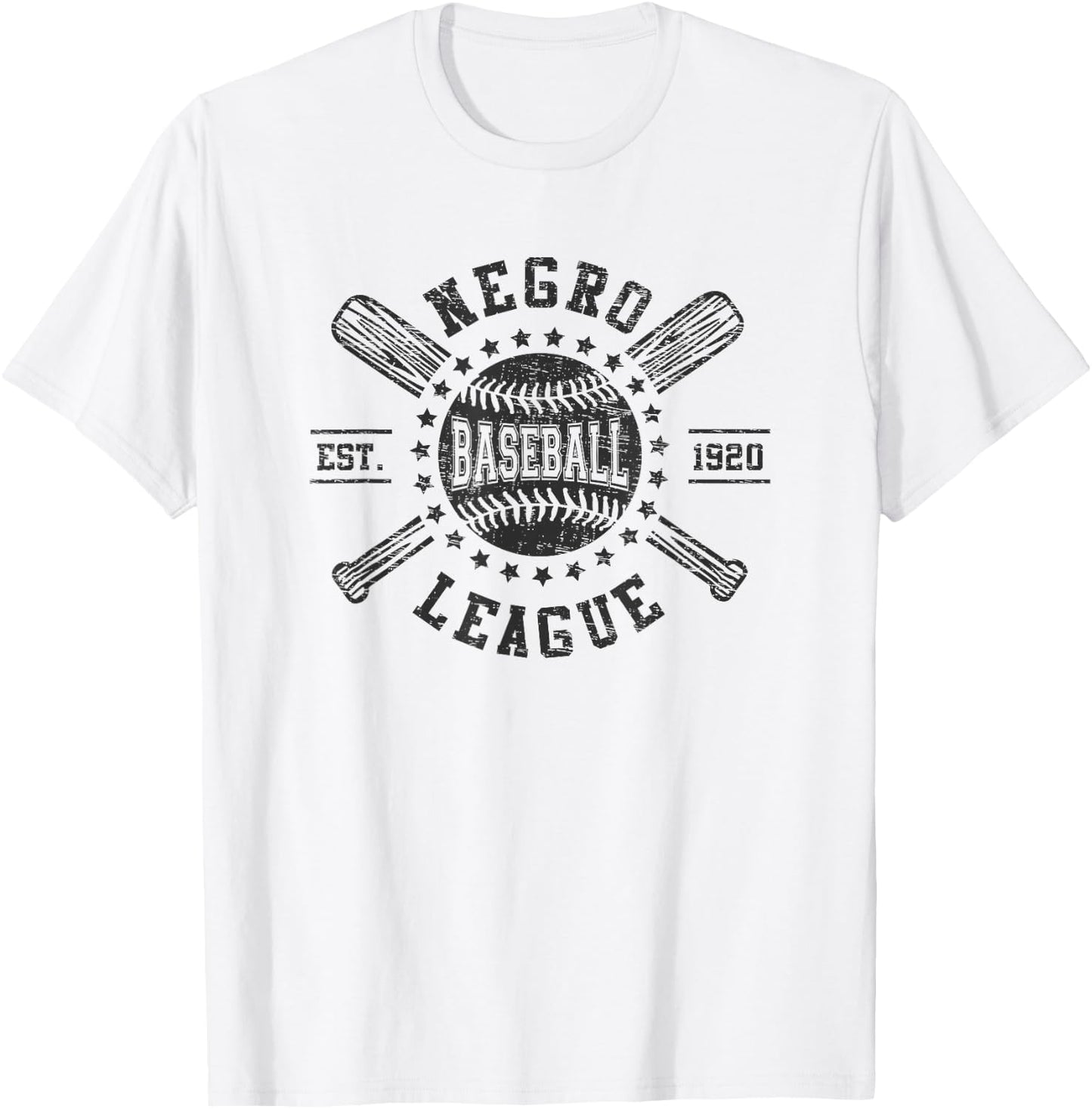 Vintage Negro League Baseball Black History Month T-Shirt - T-Shirt | White