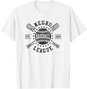 Vintage Negro League Baseball Black History Month T-Shirt - T-Shirt | White