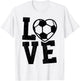 Love Heart Soccer Team Design for Sport Fans Player T-Shirt - T-Shirt | White