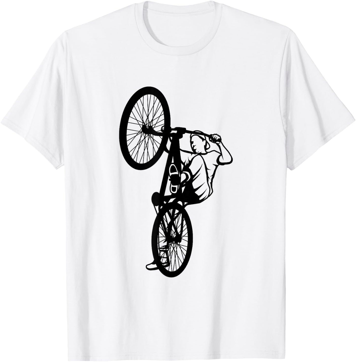 BMX Rider Sketch BMX Fan Wheelie Bike T-Shirt - T-Shirt | White