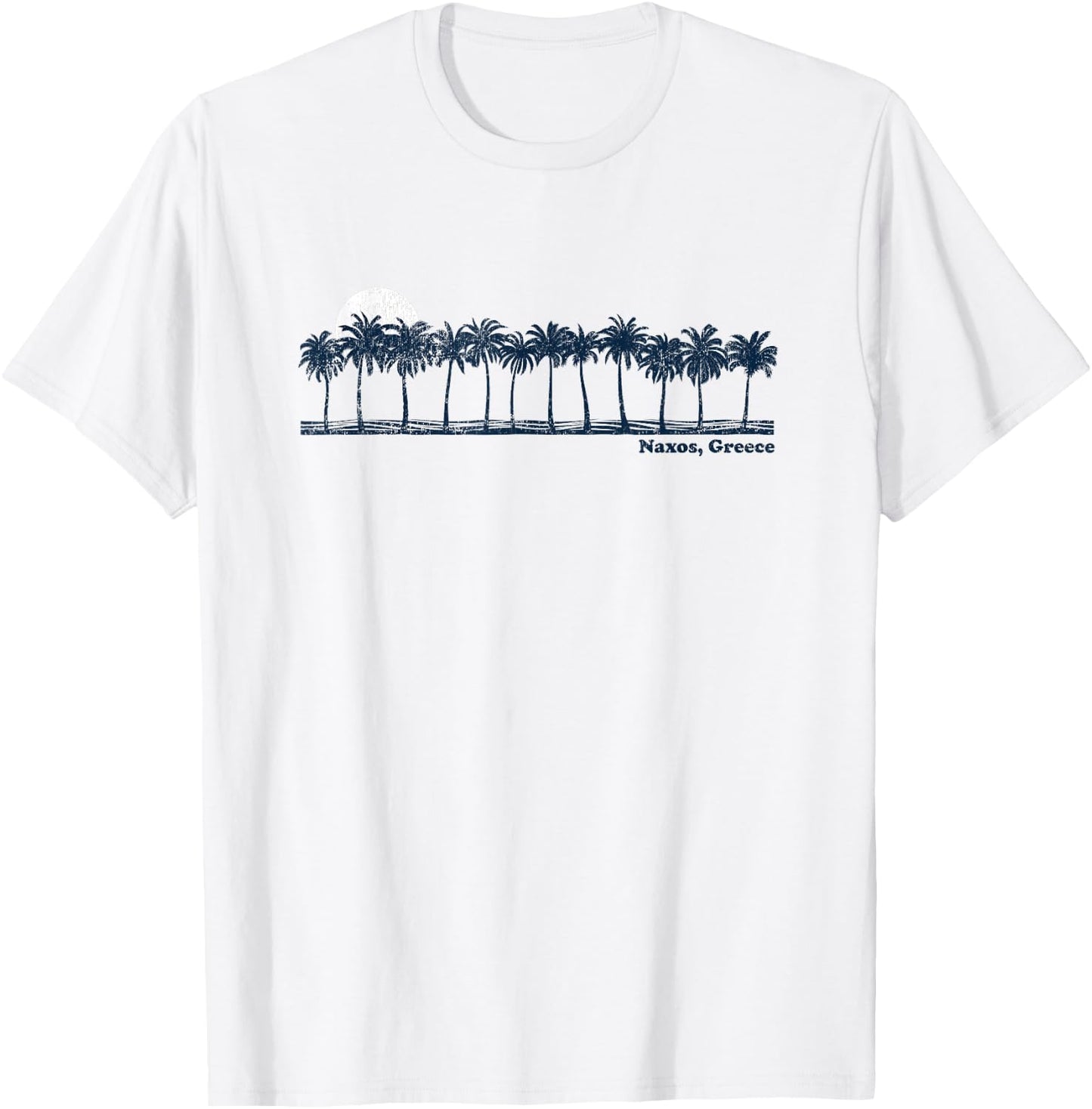 Naxos Vintage 70s Retro Throwback Design T-Shirt - T-Shirt | White