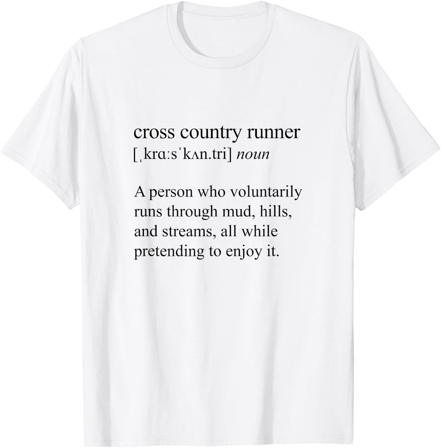 Cross Country Runner Definition, XC Running T-Shirt - T-Shirt | White