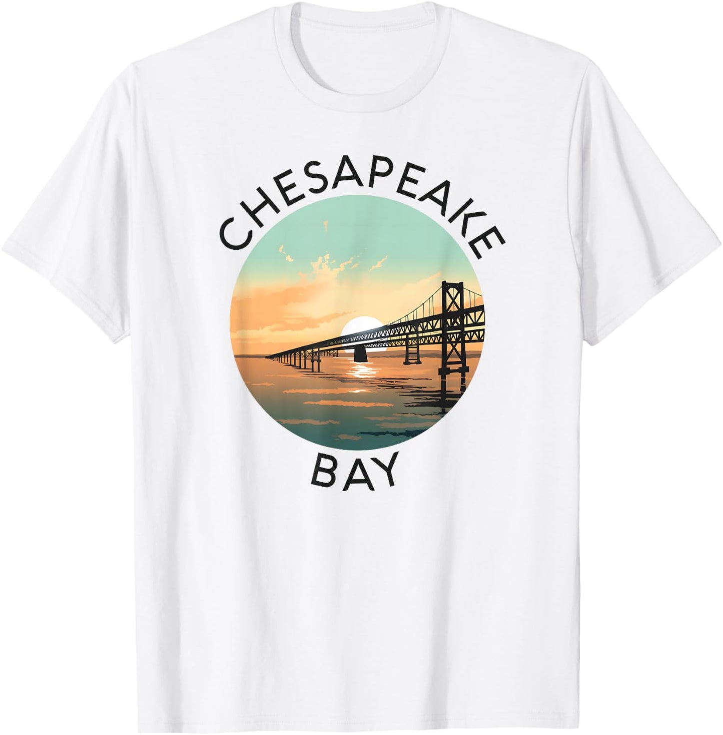 Chesapeake Bay Bridge Maryland Annapolis Kent Island Crab T-Shirt - T-Shirt | White
