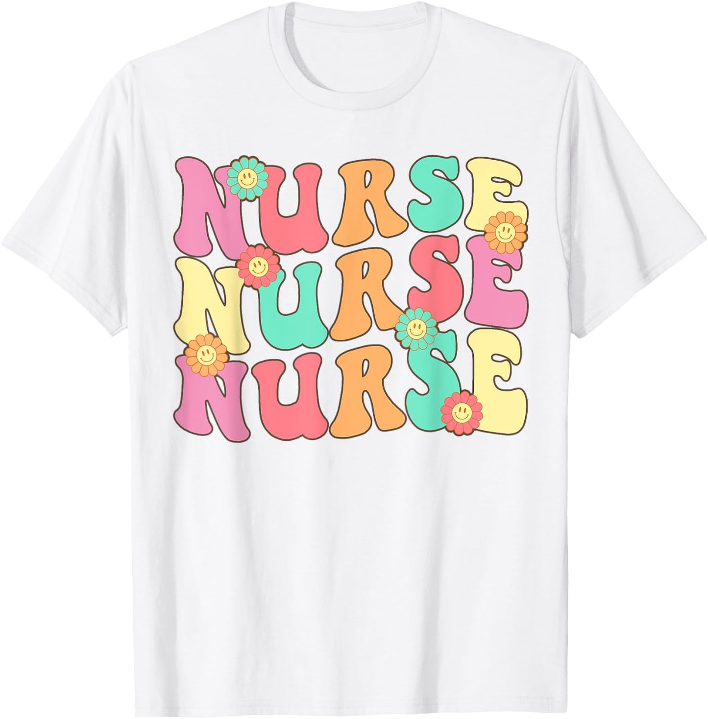 Nurse Women Groovy Future Nurse Appreciation ER Nursing T-Shirt - T-Shirt | White