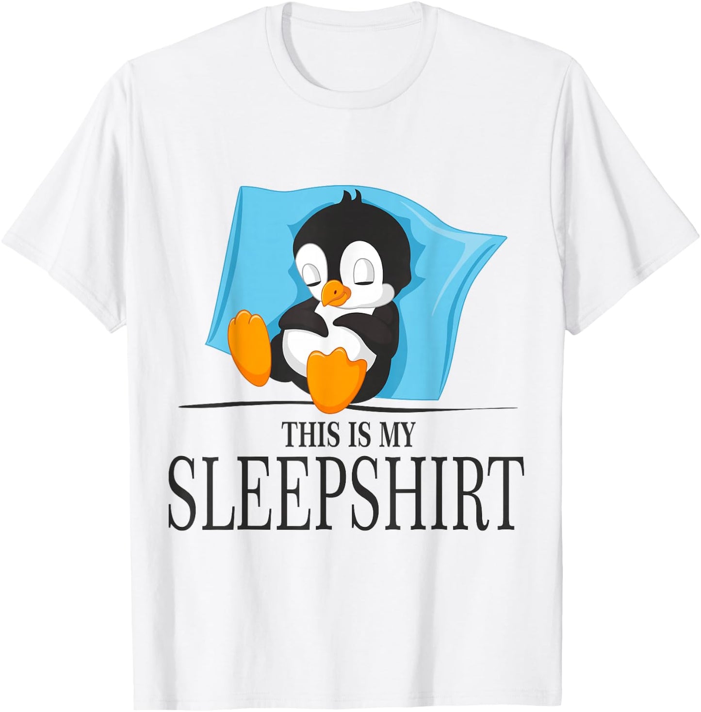 Funny Penguin Favourite Nightdress Sleep T-Shirt - T-Shirt | White