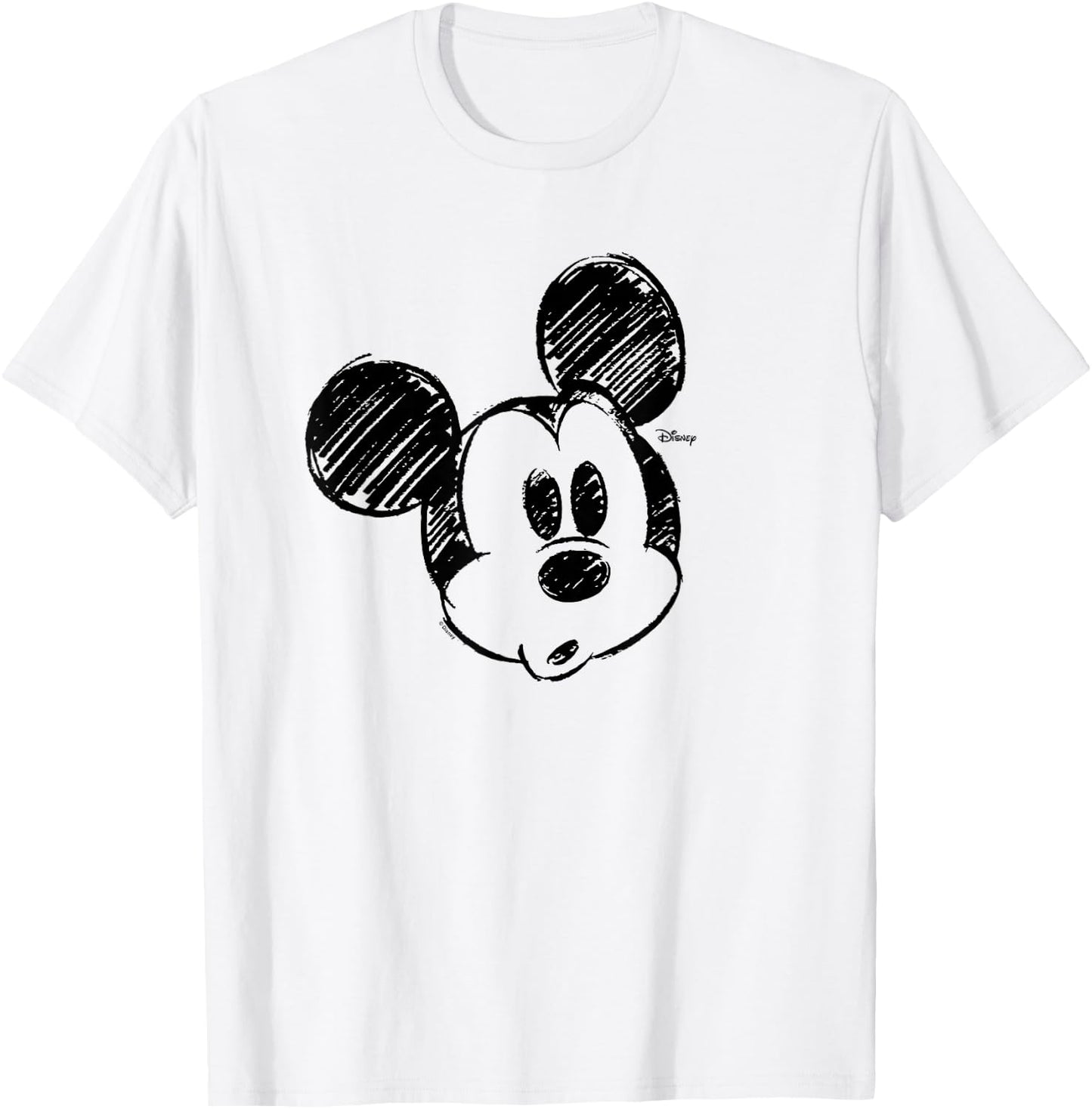 Mickey - Sketch Head Mickey T-Shirt - T-Shirt | White