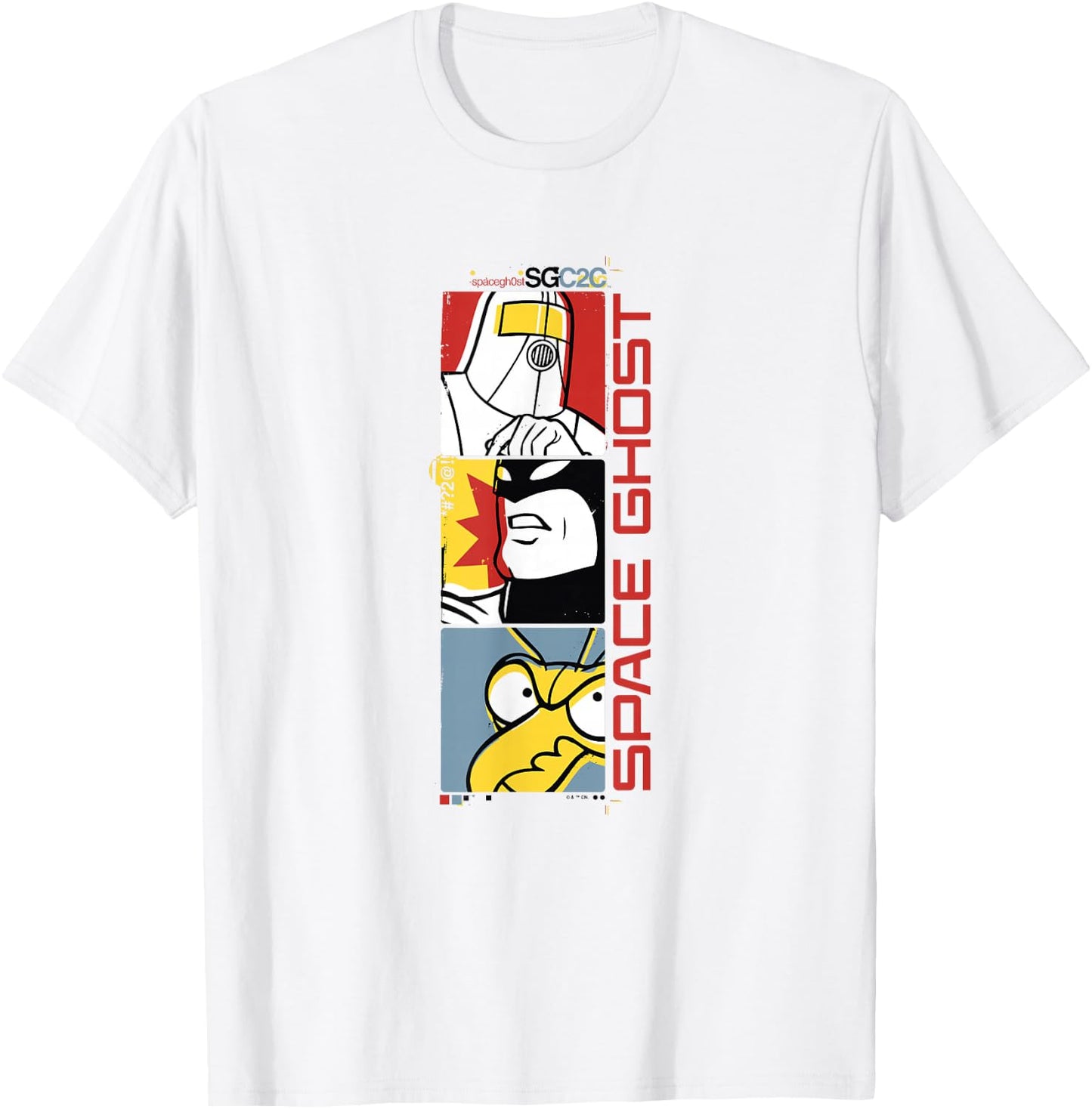 Space Ghost Coast to Coast Vertical Villains Faded Box Up T-Shirt - T-Shirt | White