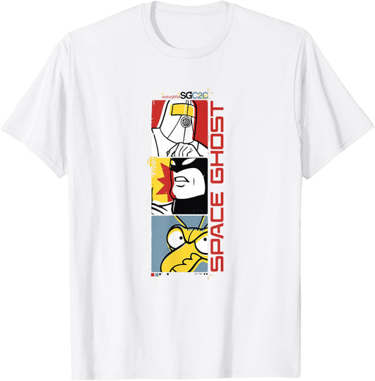 Space Ghost Coast to Coast Vertical Villains Faded Box Up T-Shirt - T-Shirt | White
