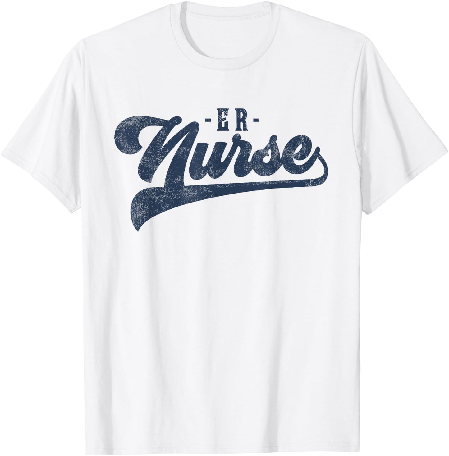 ER Nurse Cute Vintage Graphic Emergency Room Nurse T-Shirt - T-Shirt | White