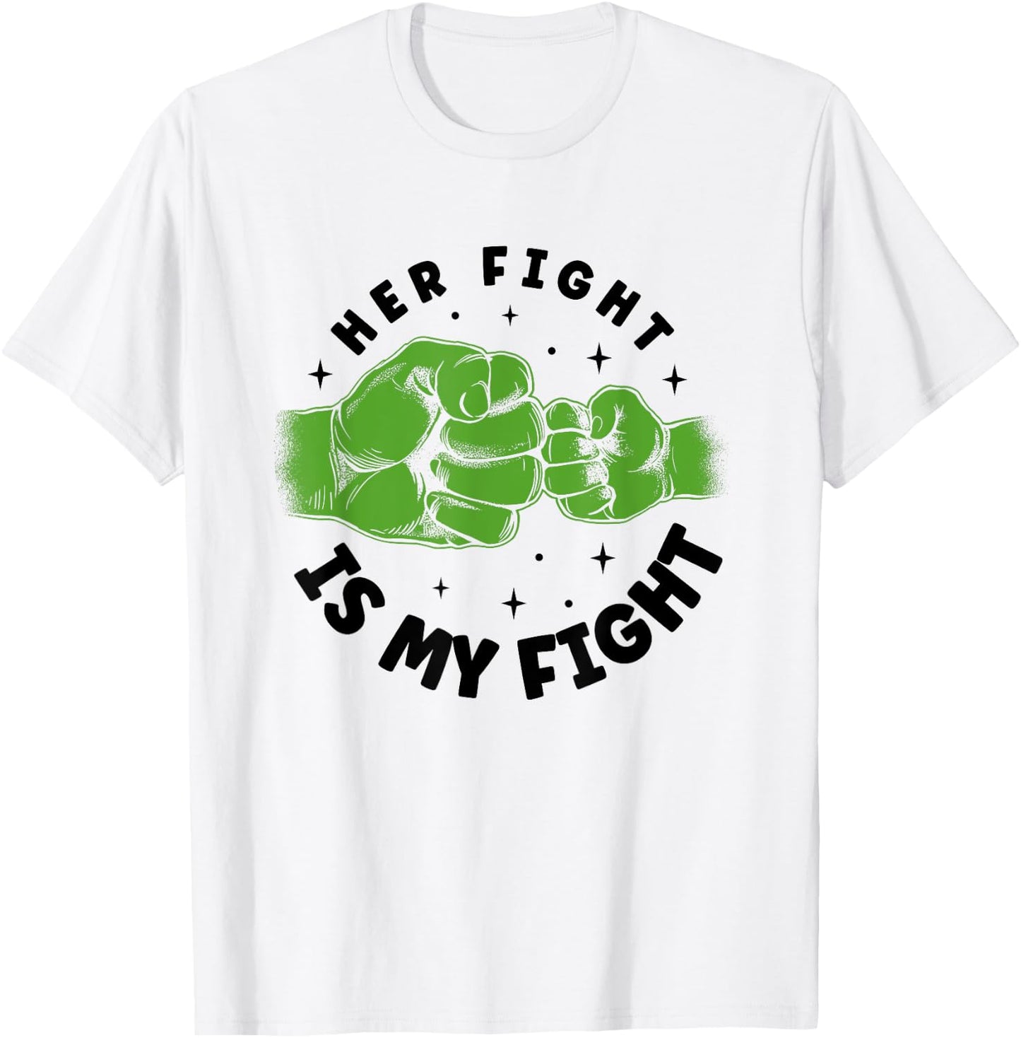 Her Fight Is My Fight Liver Cancer Awareness Survivor T-Shirt - T-Shirt | White