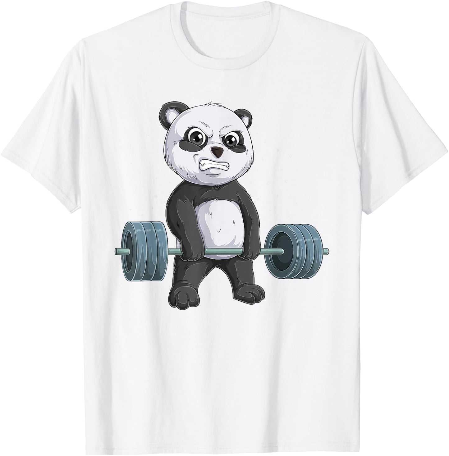 Panda Bear Weightlifting Funny Deadlift Men Fitness Gym T-Shirt - T-Shirt | White