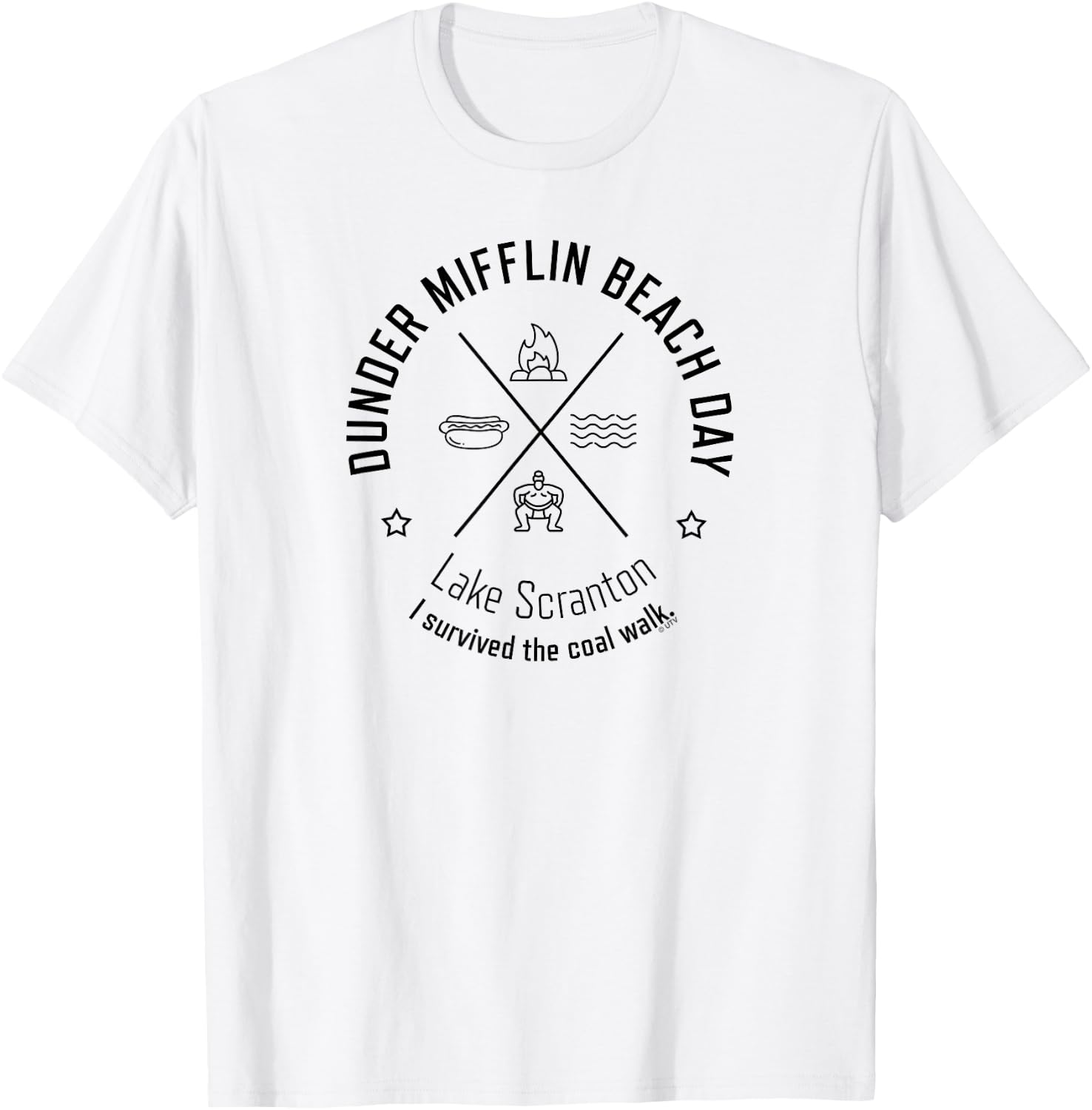 The Office Dunder Mifflin Beach Day T-Shirt - T-Shirt | White