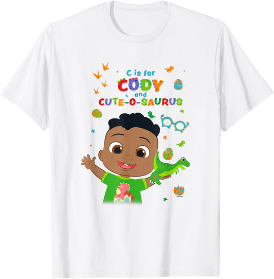 CoComelon C is for Cody and Cute-O-Saurus T-Shirt - T-Shirt | White