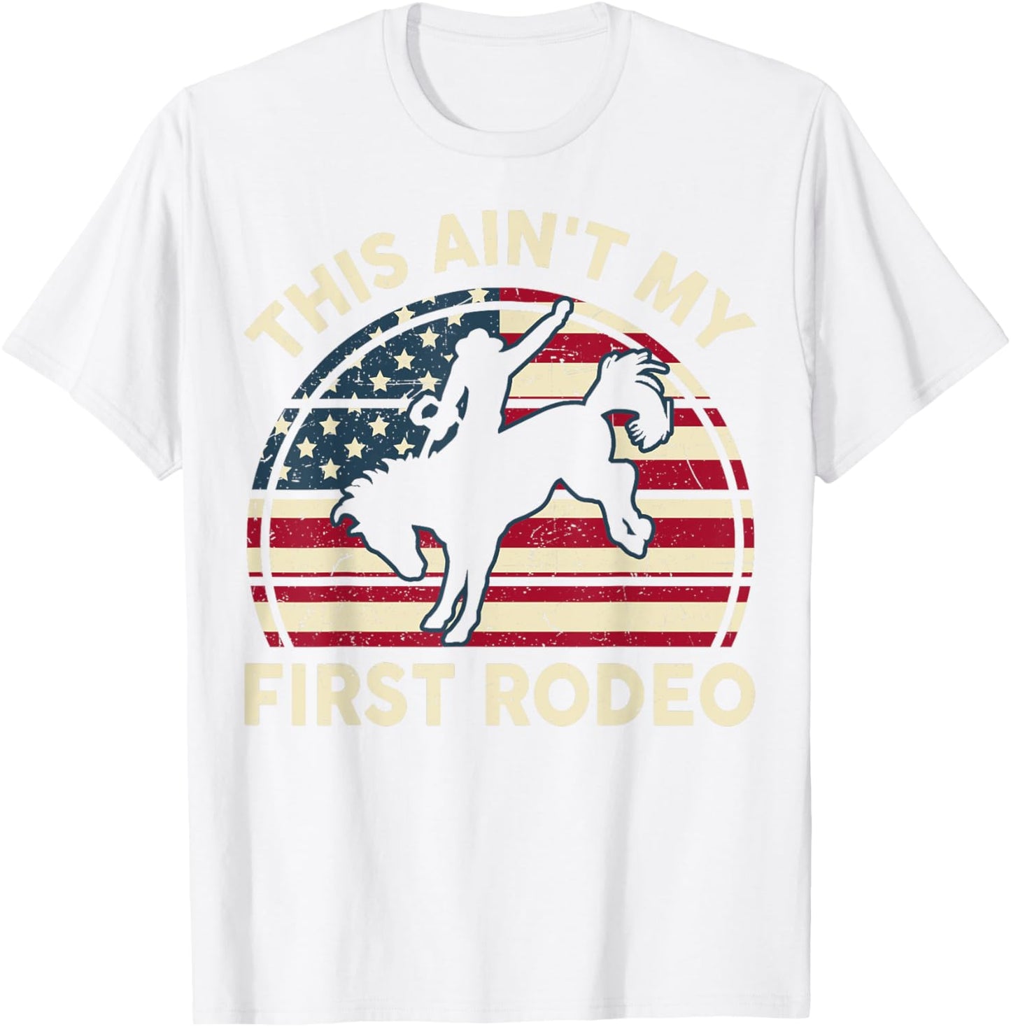 Funny Horse-Shirt This Aint My First-Rodeo Men Women Cowboy T-Shirt - T-Shirt | White
