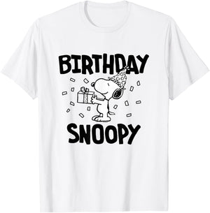 Peanuts - Snoopy Birthday Celebration Gift T-Shirt - T-Shirt | White