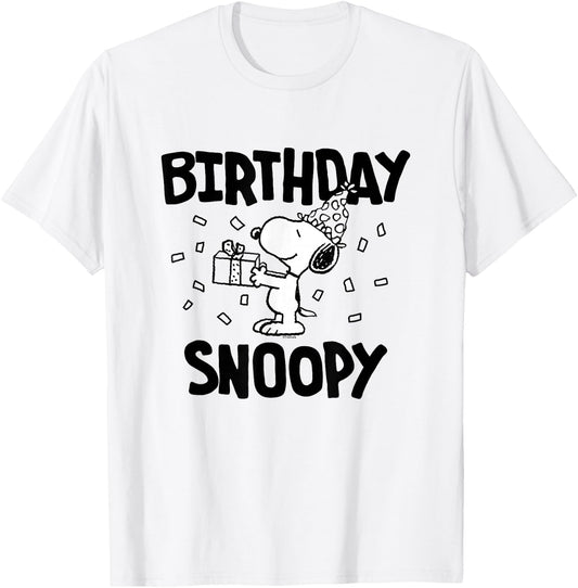 Peanuts - Snoopy Birthday Celebration Gift T-Shirt - T-Shirt | White