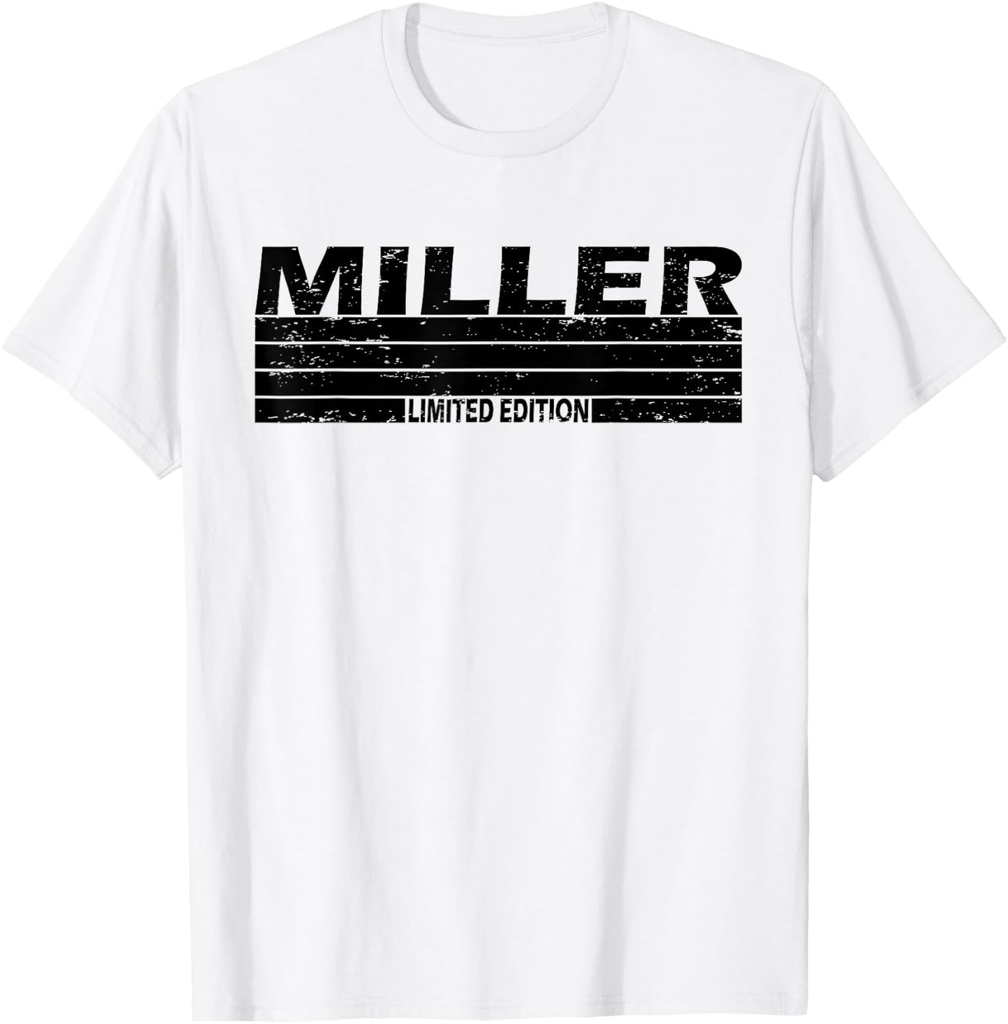 Miller Surname Limited Edition Retro Vintage Style Sunset T-Shirt - T-Shirt | White