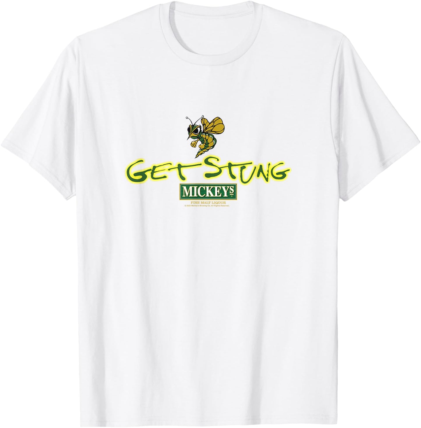 Coors Brewing Company Get Stung Mickey's Fine Malt Liquor T-Shirt - T-Shirt | White