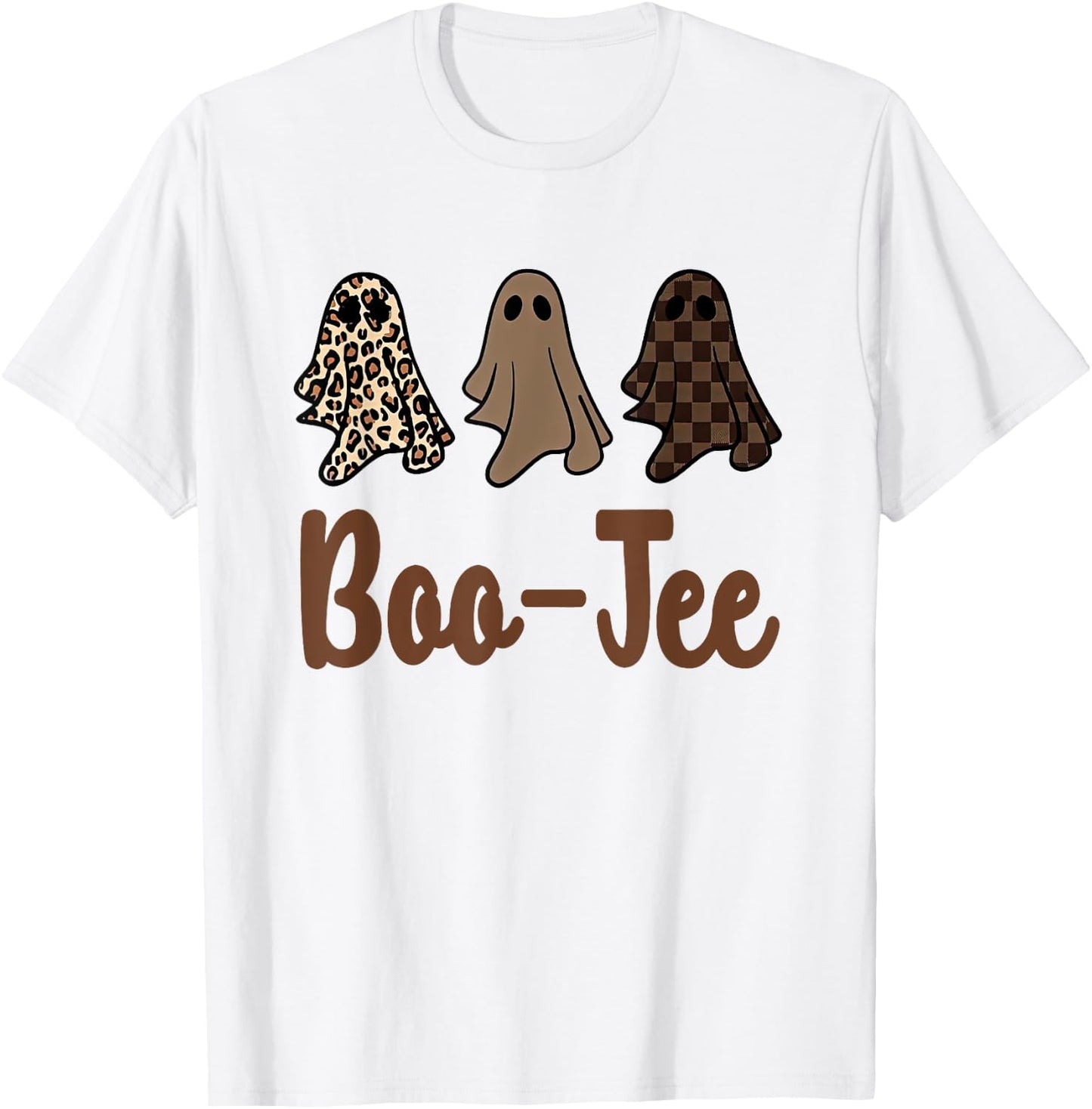 Halloween Ghost Costume Boujee Boo-Jee Spooky Season Vibes T-Shirt - T-Shirt | White
