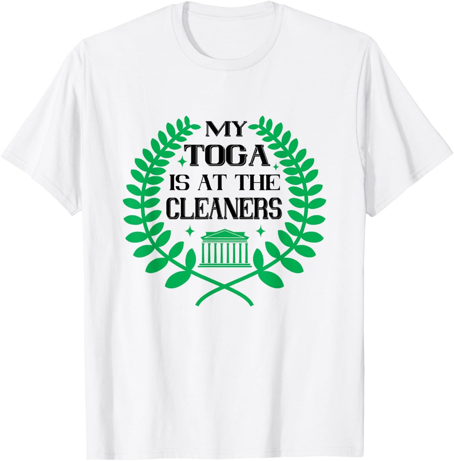 Funny Toga Party Greek Celebration College Frat Theme Toga Party - Blue, Small - Men's Classic Fit Short Sleeve - Party, Roman Festival, Greek Culture - Unique Graphic Design T-Shirt - T-Shirt | White