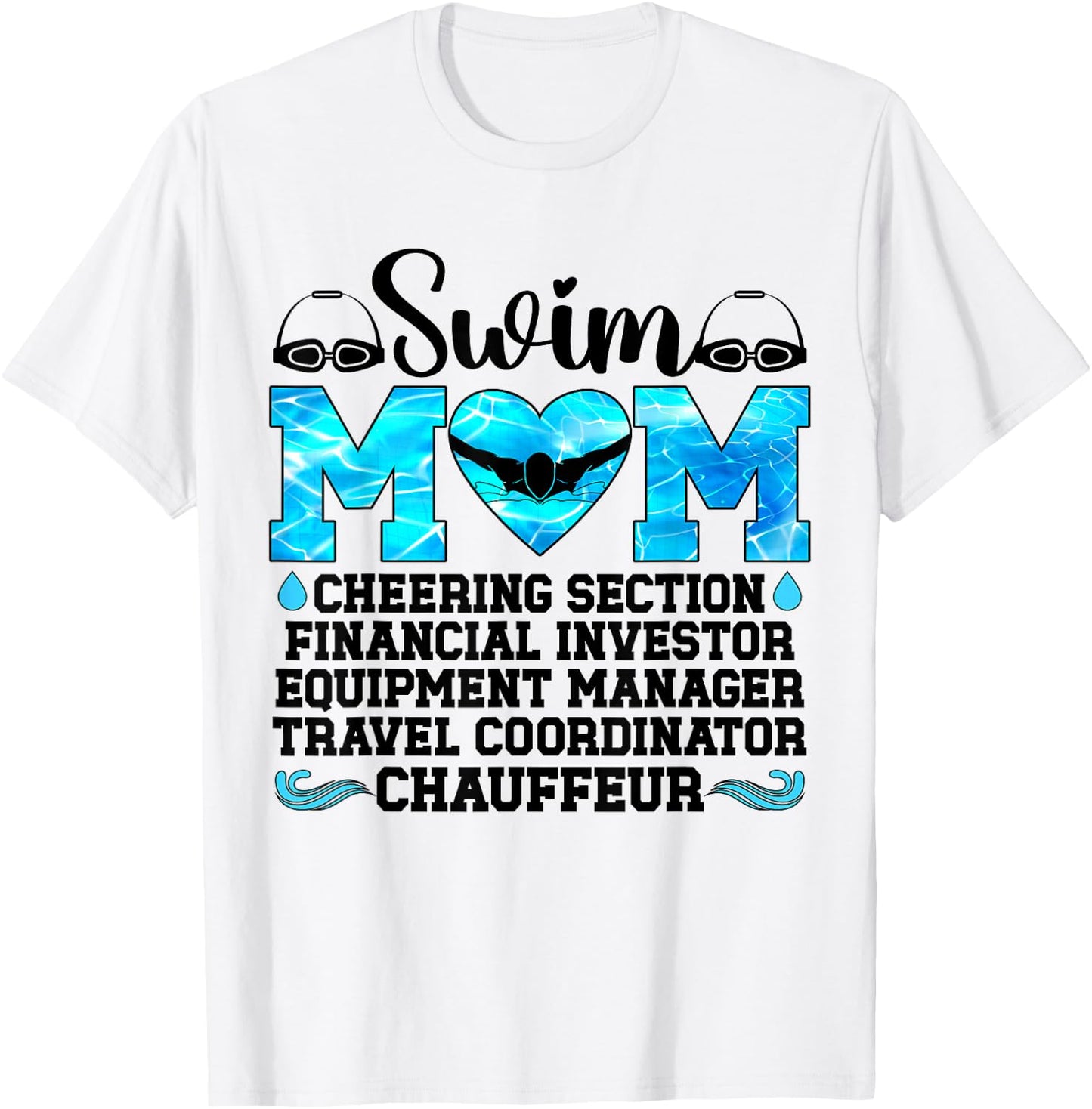 Swim Mom Definition Swimming Mother Of A Swimmer Mom T-Shirt - T-Shirt | White