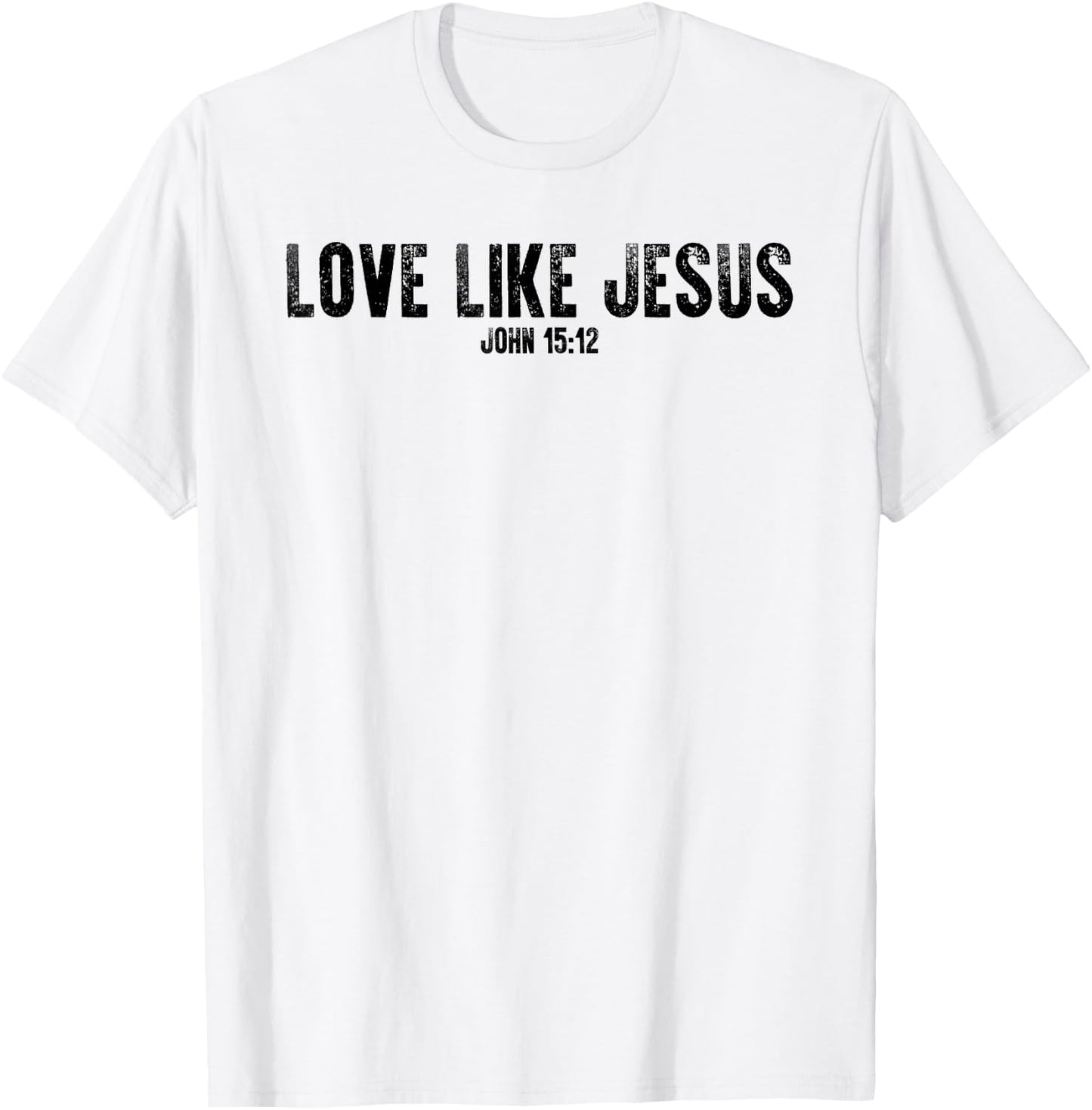 love like Jesus back bible study Christian T-Shirt - T-Shirt | White