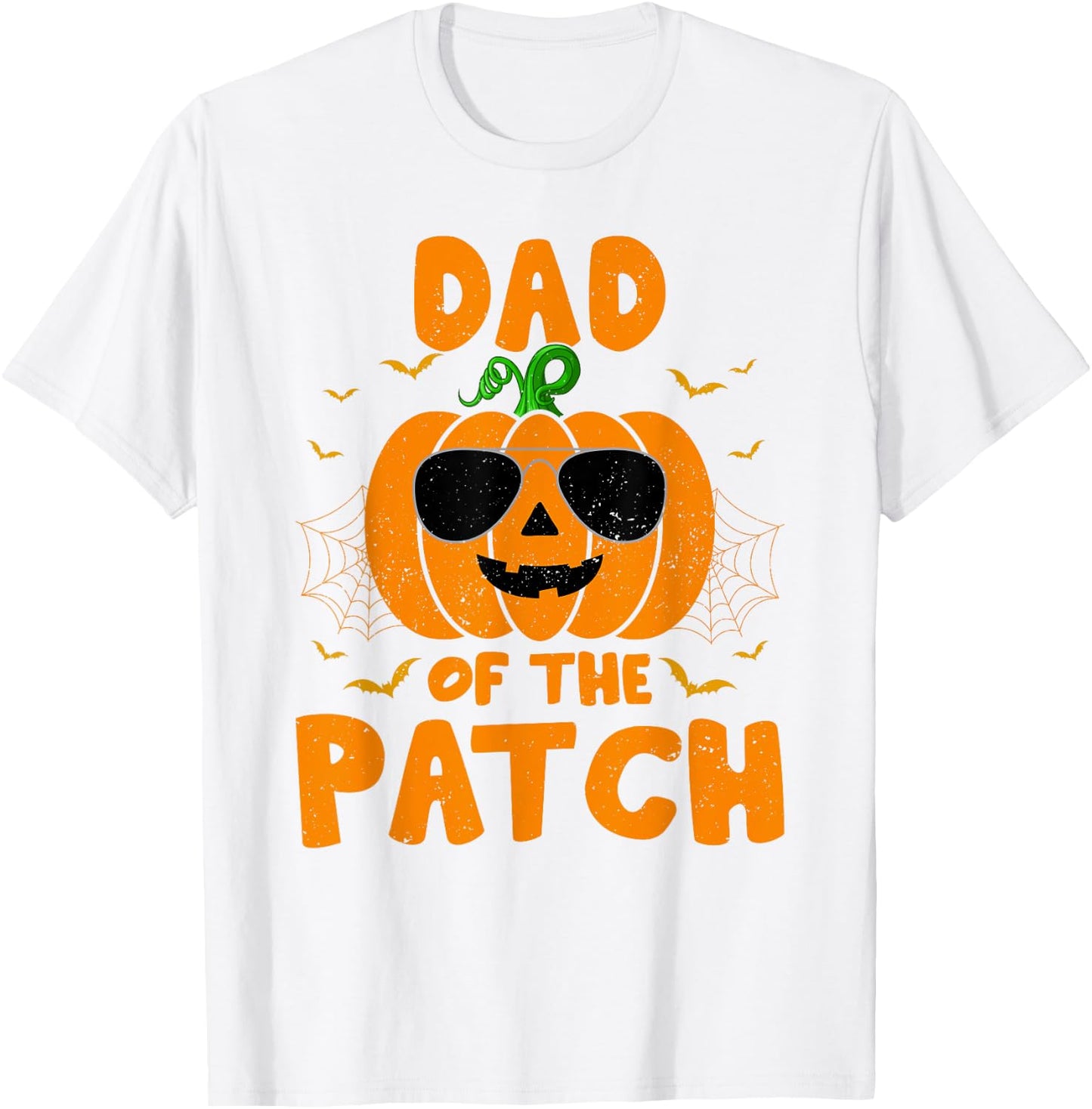 Pumpkin Dad Of The Patch Group Halloween Costume Family Dad T-Shirt - T-Shirt | White