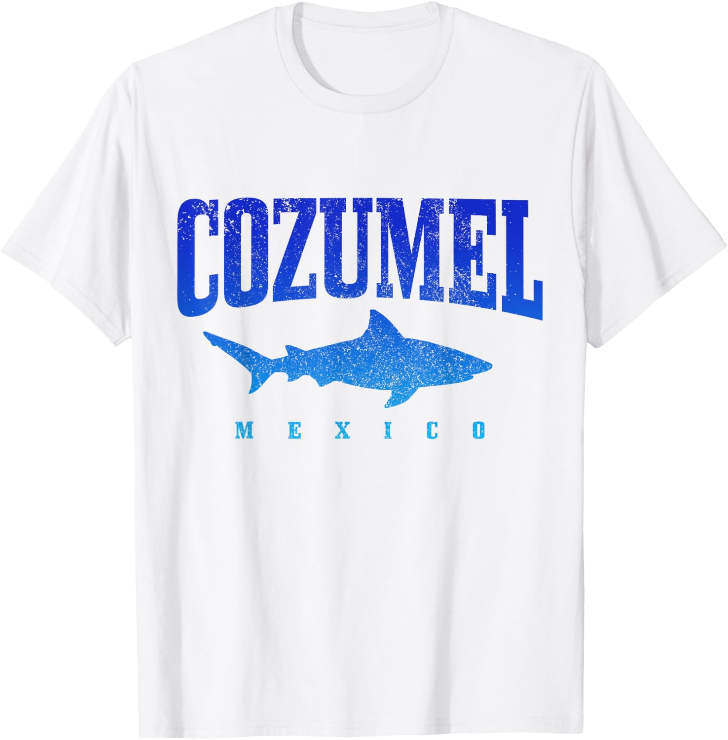 Cozumel Beach Mexico Scuba Diver Shark Diving Vintage Women Kids T-Shirt - T-Shirt | White