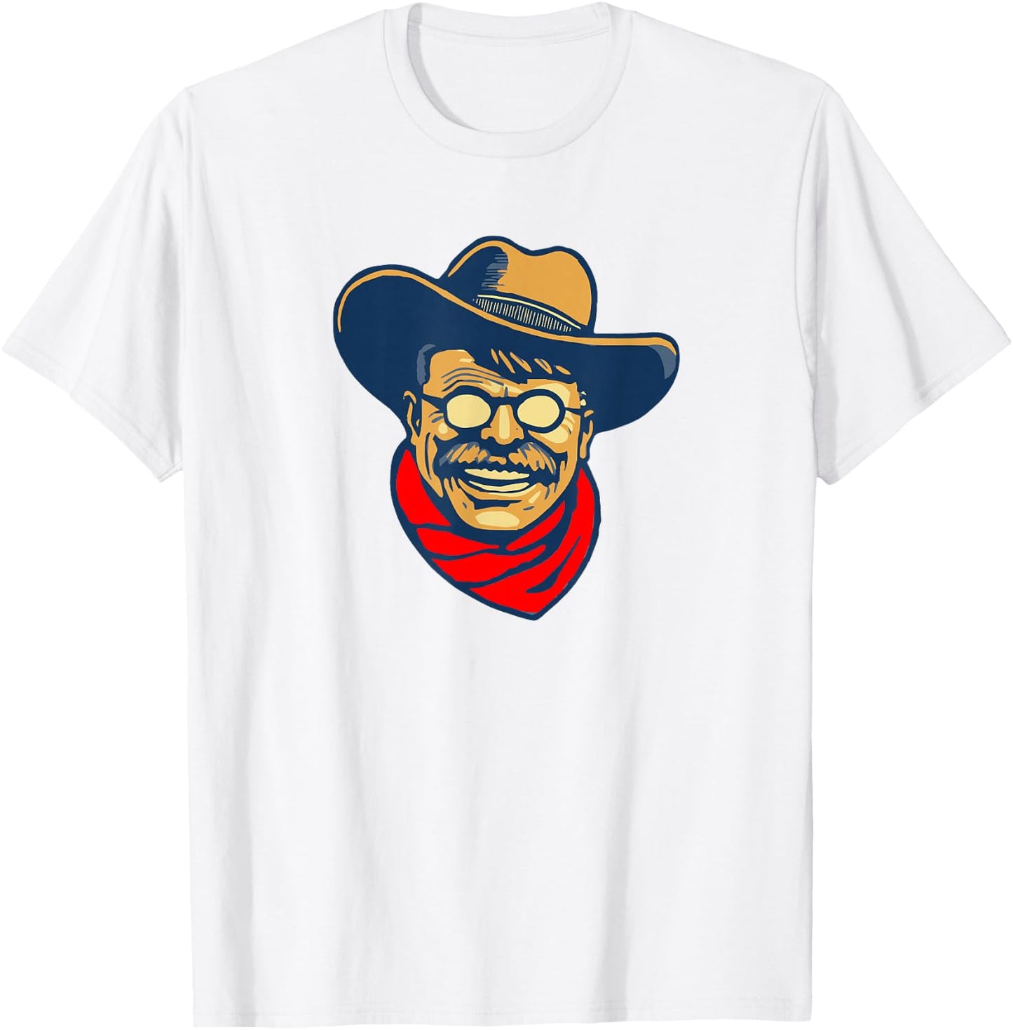 Teddy Roosevelt Rough Rider American National Parks Retro T-Shirt - T-Shirt | White