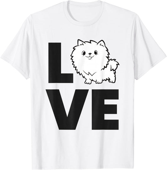 Pomeranian Lover Pet Pomeranian Dog I Love Pomeranians T-Shirt - T-Shirt | White