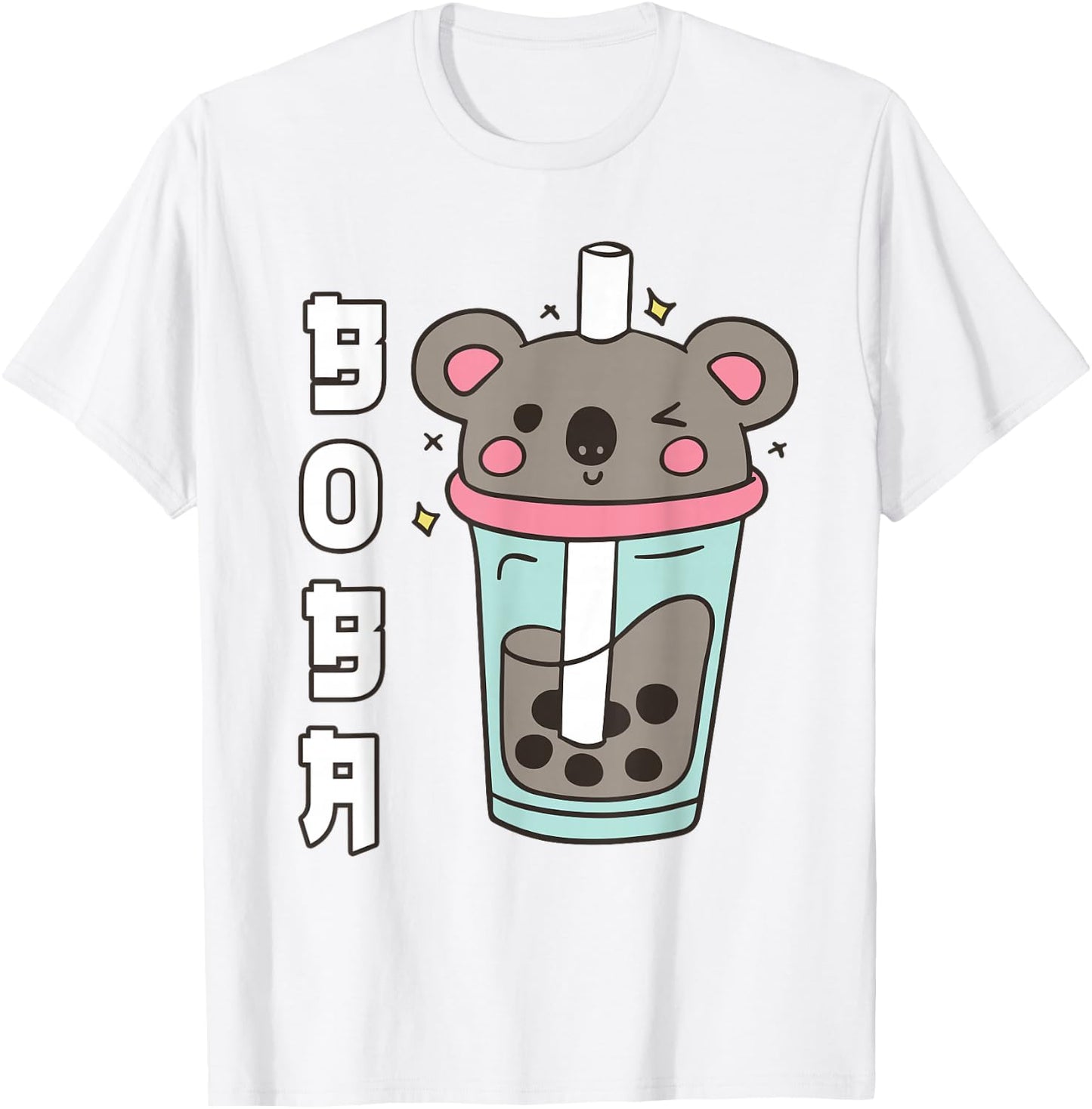 Kawaii Koala Boba Bubble Tea Teen Girl Toddler Cute Anime T-Shirt - T-Shirt | White