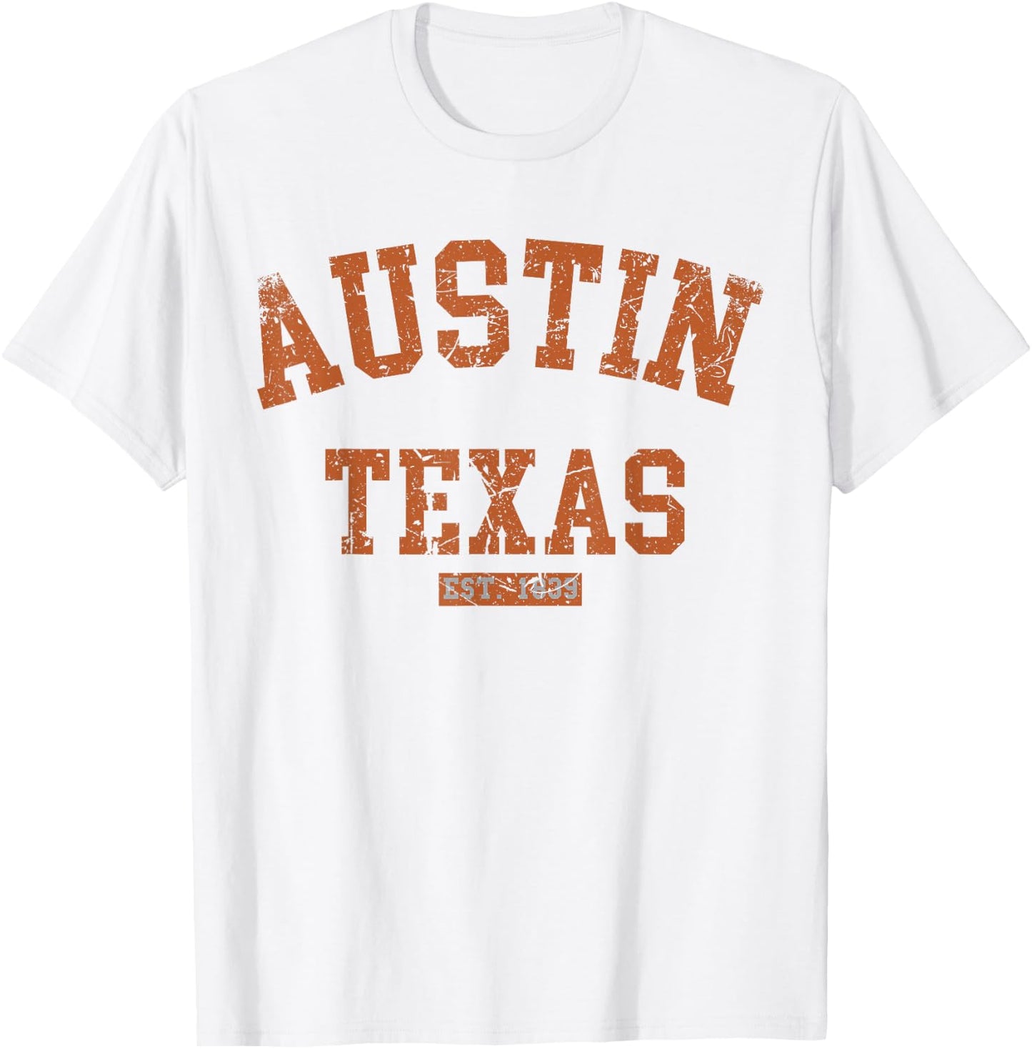 Vintage Austin Texas Athletic TX Sports Design T-Shirt - T-Shirt | White