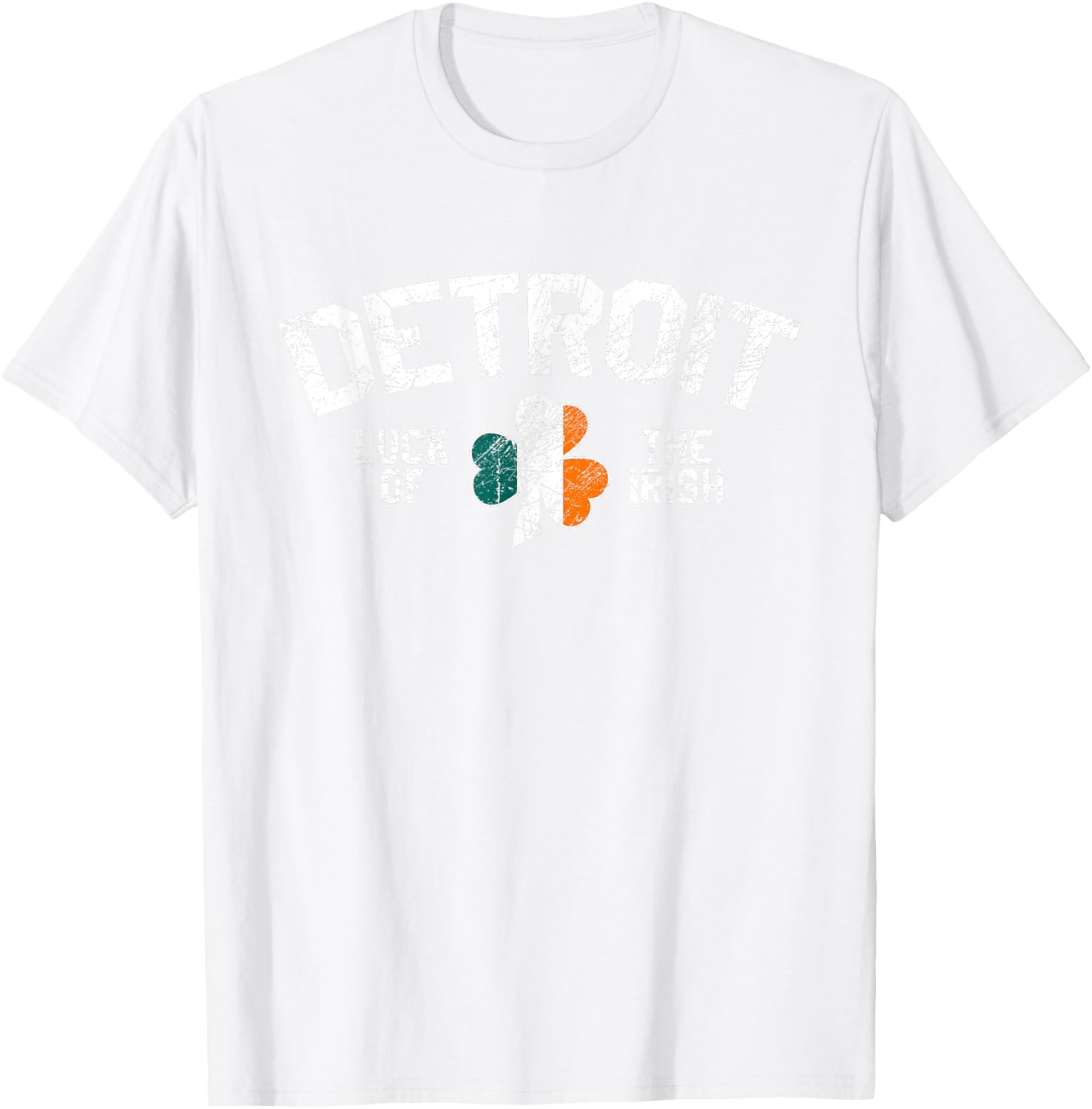 Detroit St. Patrick's Day Luck Of The Irish Michigan Cute T-Shirt - T-Shirt | White
